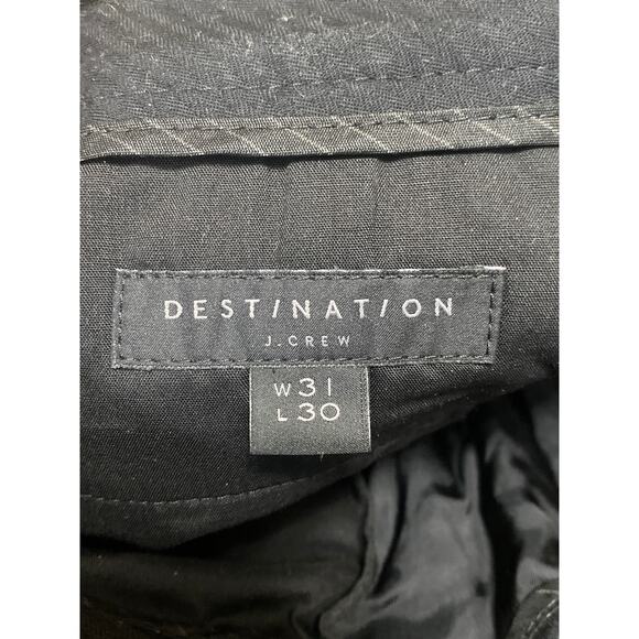 J.Crew Destination Mens Black Stretch Straight Performance Suit Dress Pants 31 - Picture 3 of 4